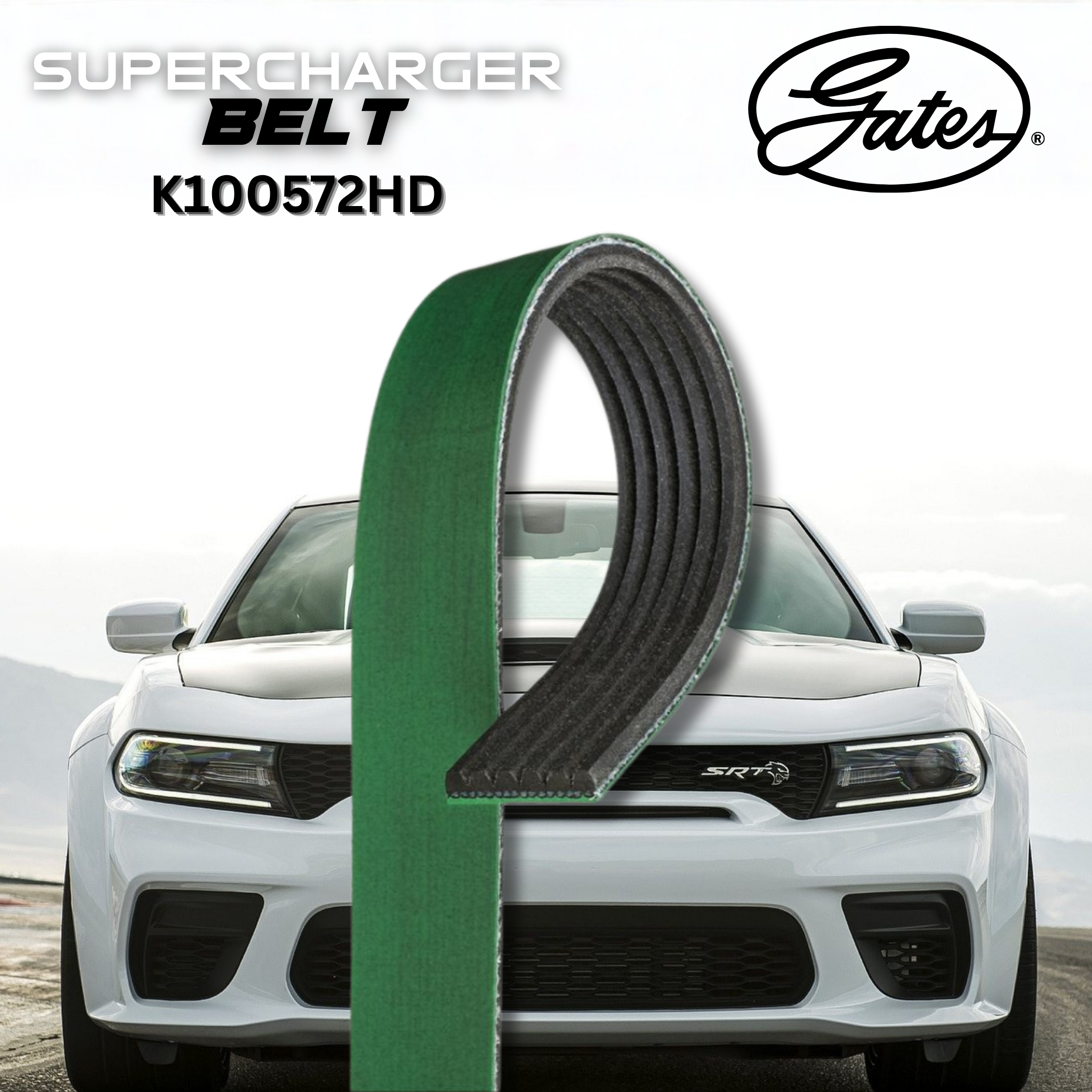 SUPERCHARGER ESTRUS ガレージパンク　廃盤 K100572HD - Gates Hellcat Green Supercharger Belt – Underground