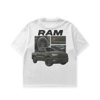 Green RAM 1500  White Tee