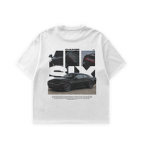Black Charger Six Pack White Tee