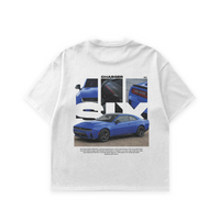 Blue Charger Six Pack White Tee