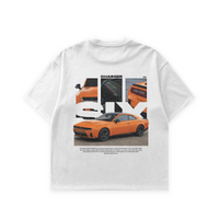 Orange Charger Six Pack White Tee